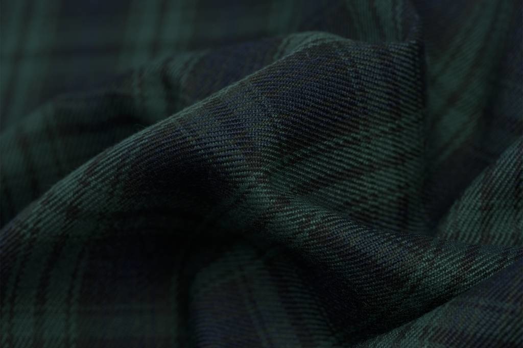 Schotse Ruit / Tartan Check Stretch Green / Blue