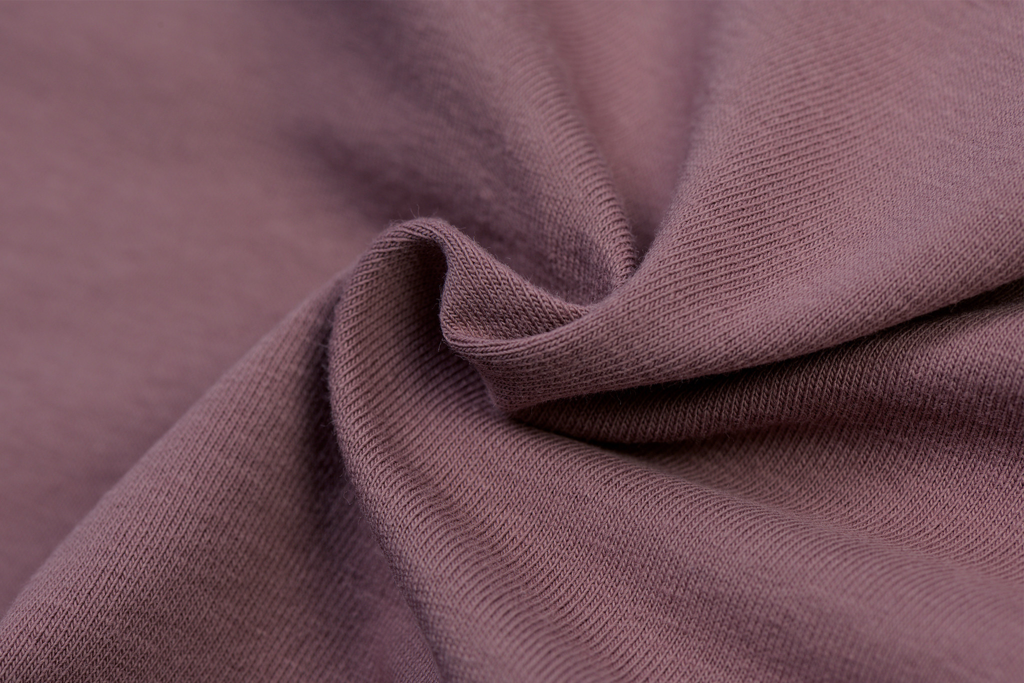 Organic Jersey Uni / Effen Oud Mauve