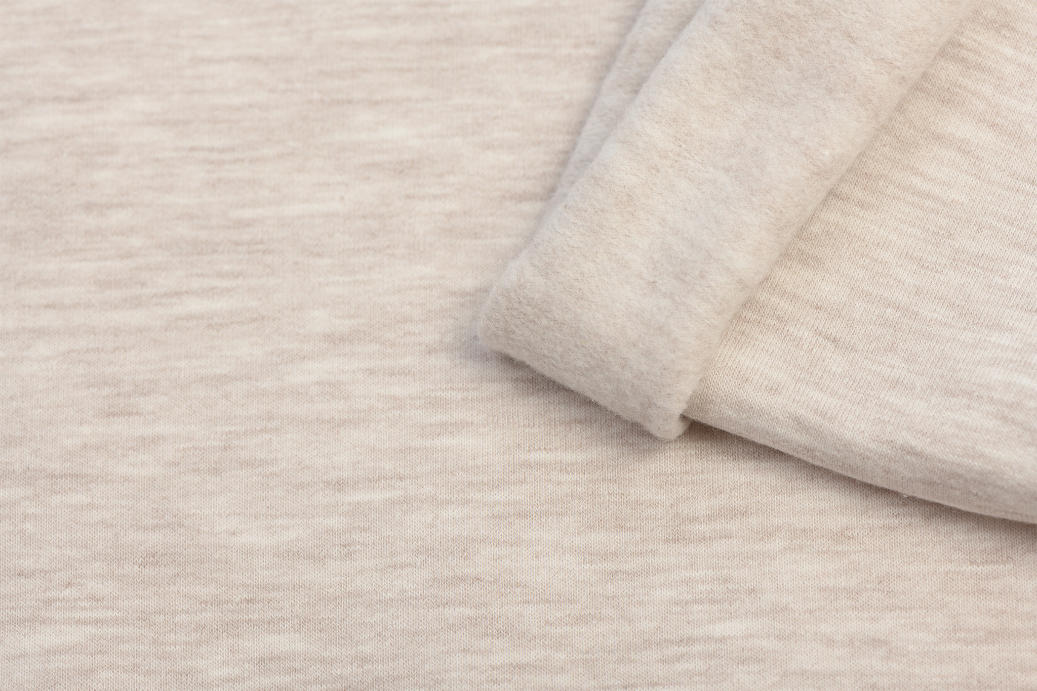 Joggingstof Beige Melange