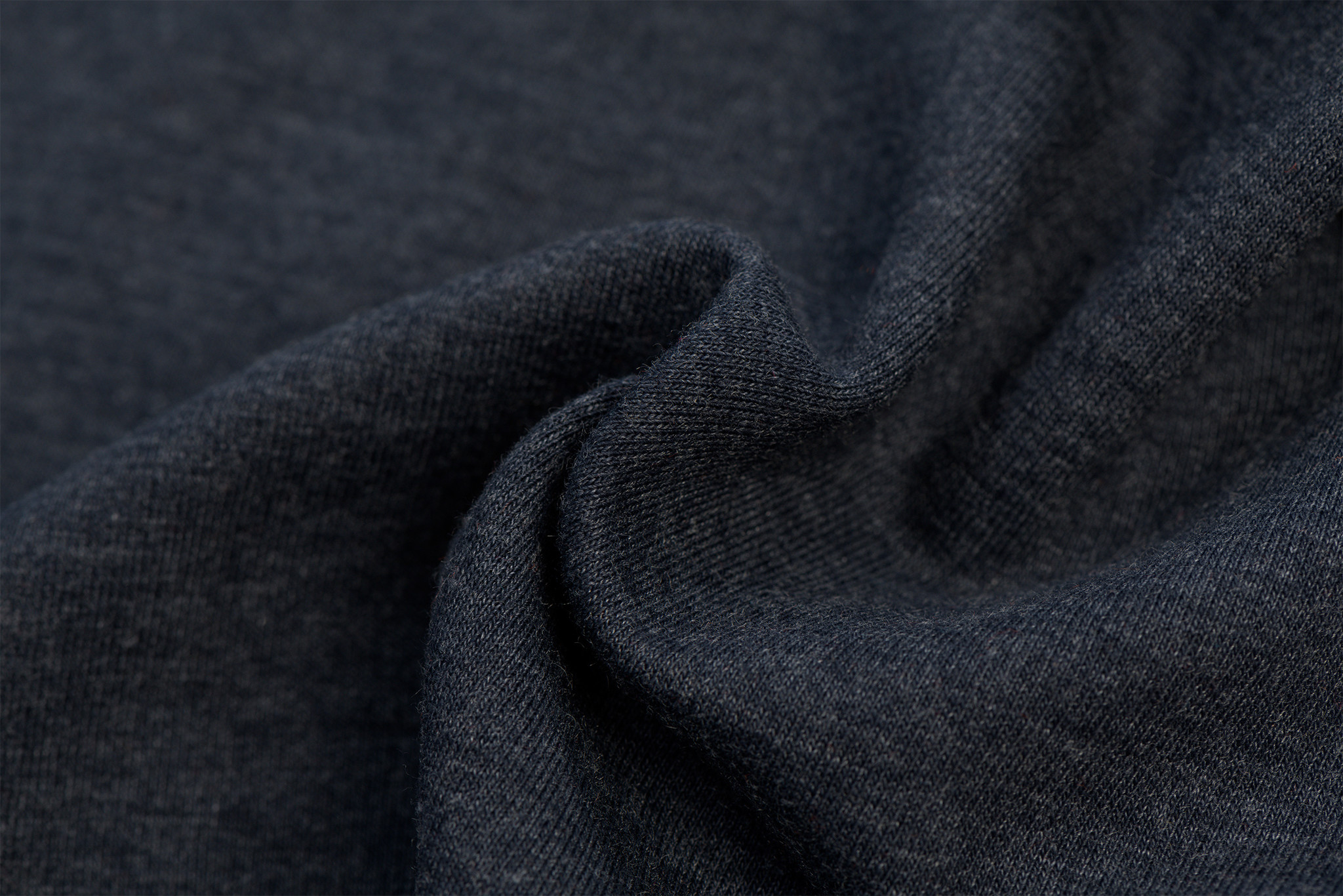 Joggingstof Dark Navy Melange