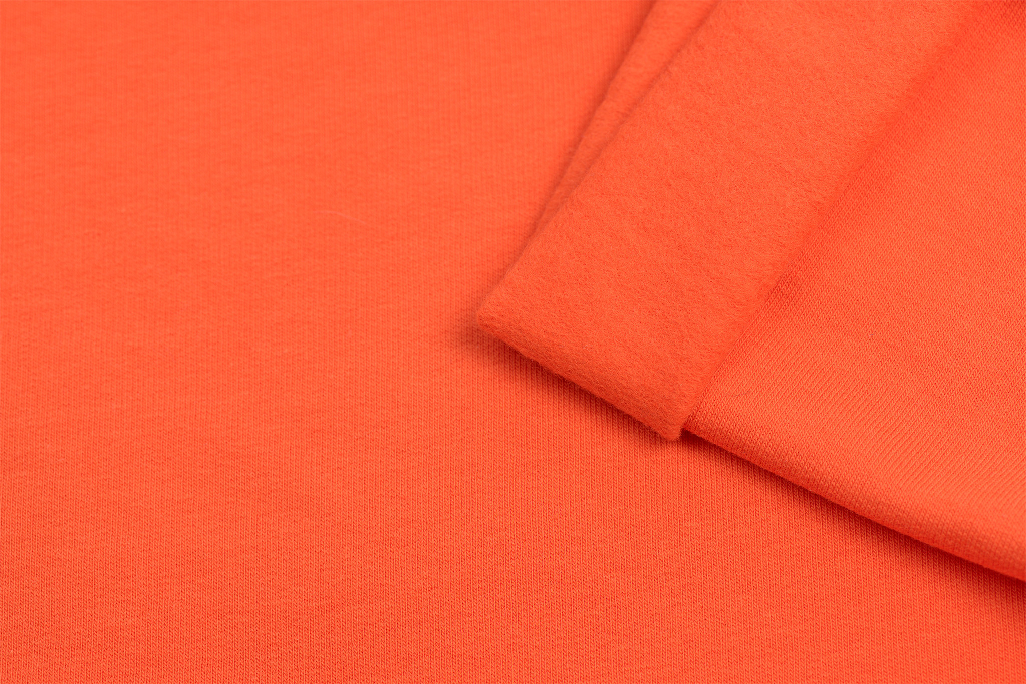 Katoenen Sweatstof Tricot Brushed Oranje