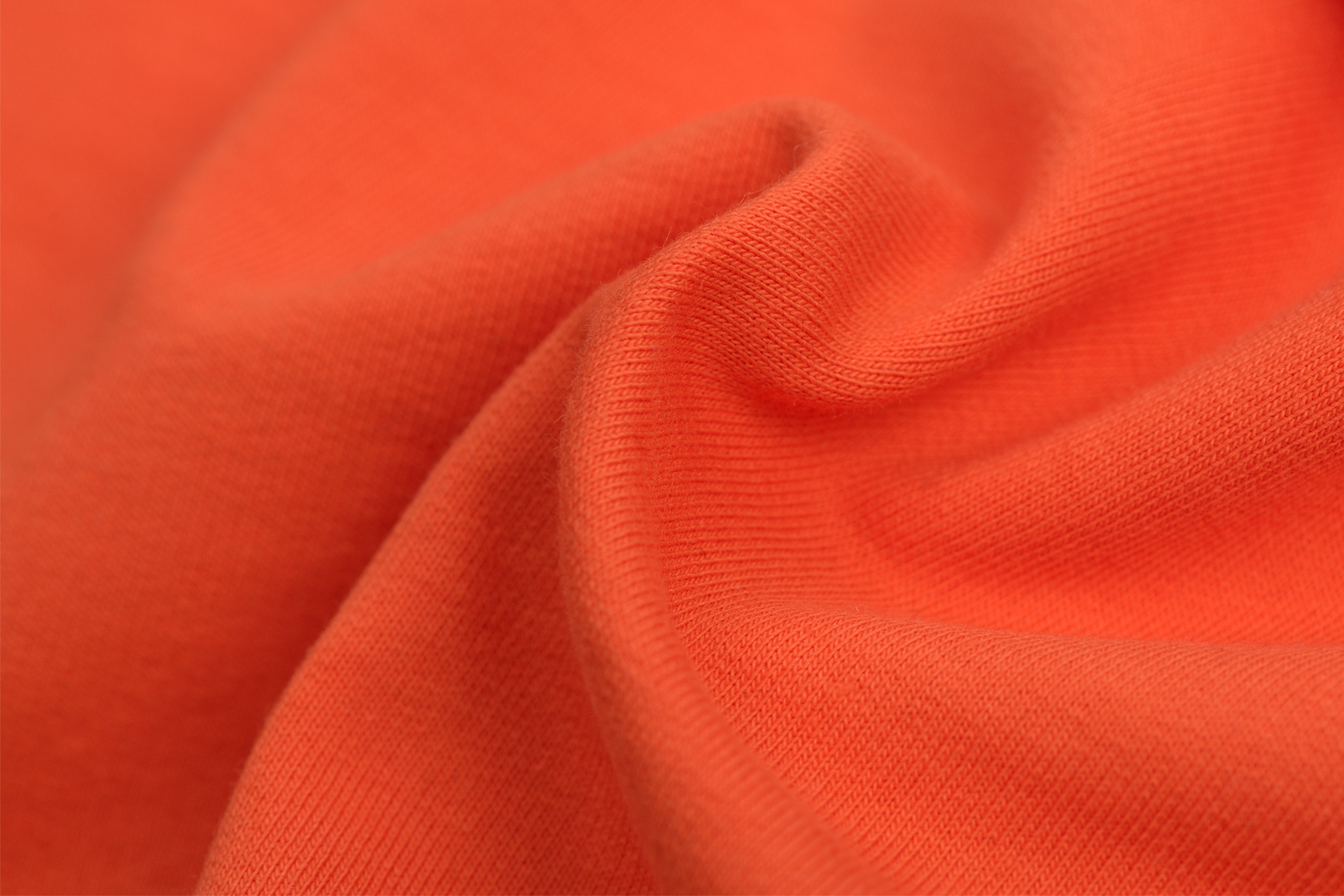 Katoenen Sweatstof Tricot Brushed Oranje