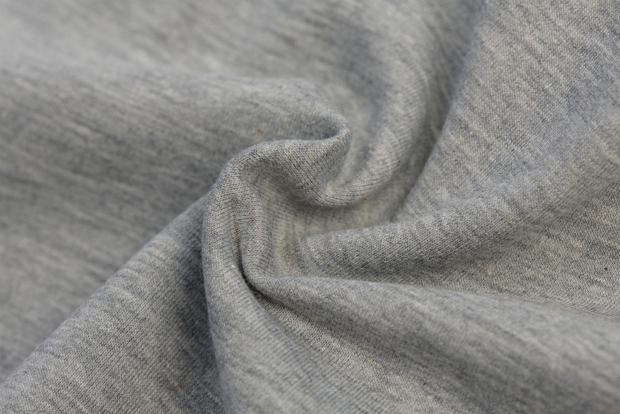 Katoenen Sweatstof Brushed Grijs Melange