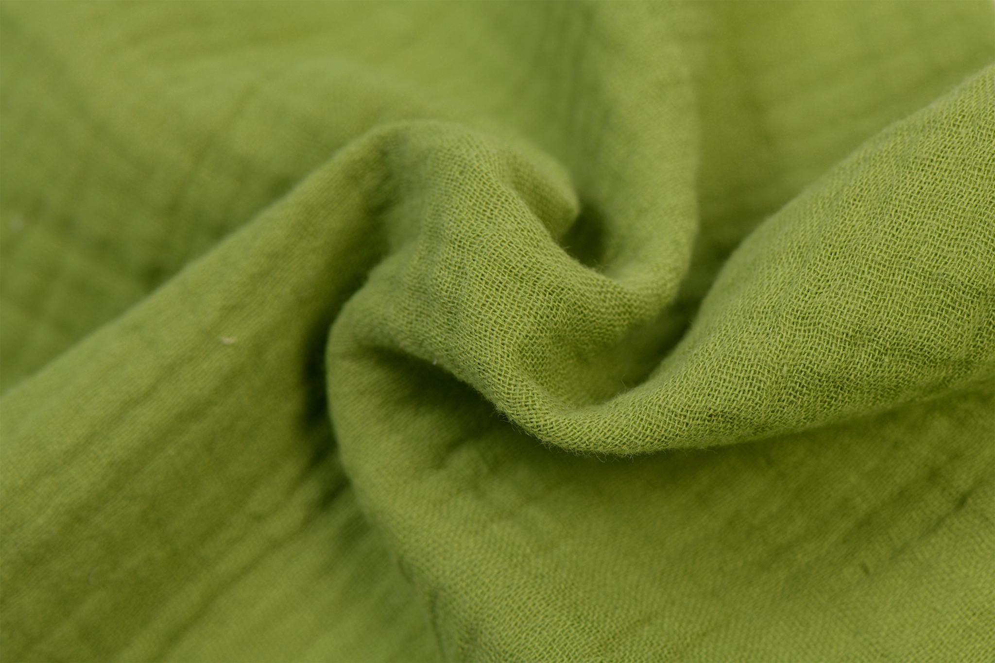 Baby Cotton / Mousseline Uni / Effen Mosgroen