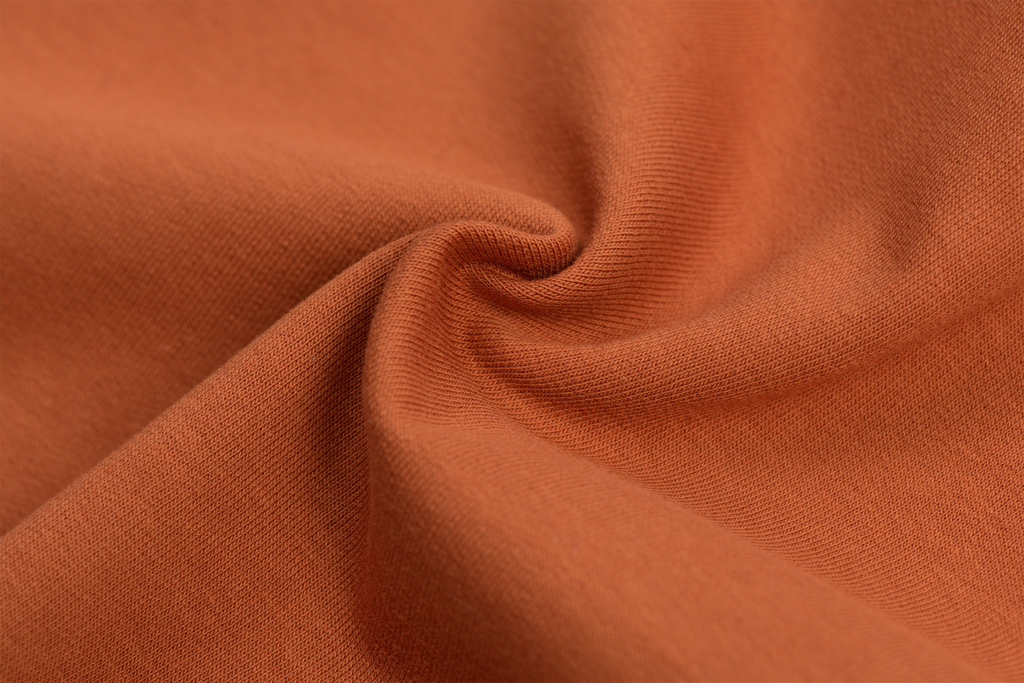 Katoenen Sweatstof Brushed Cognac