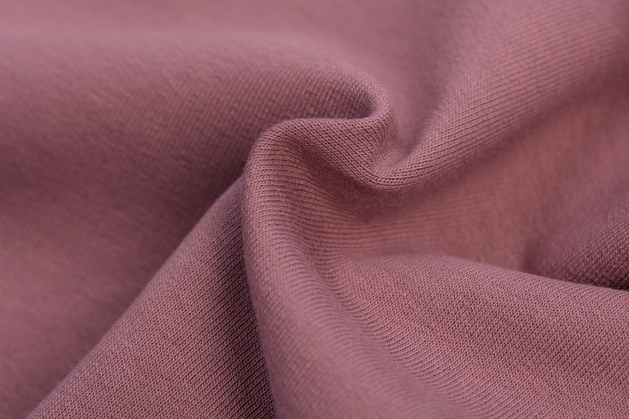 Katoenen Sweatstof Tricot Brushed Oud Mauve