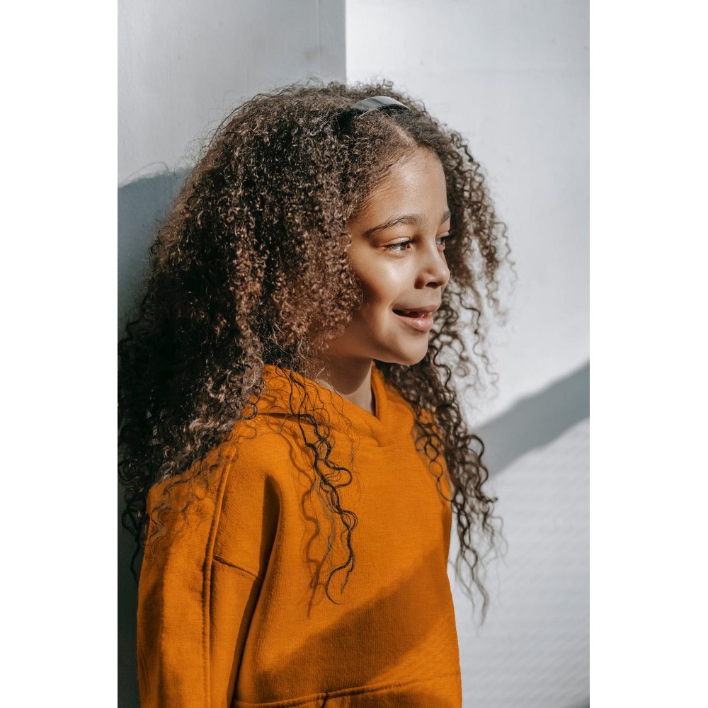 Katoenen Sweatstof Brushed Cognac