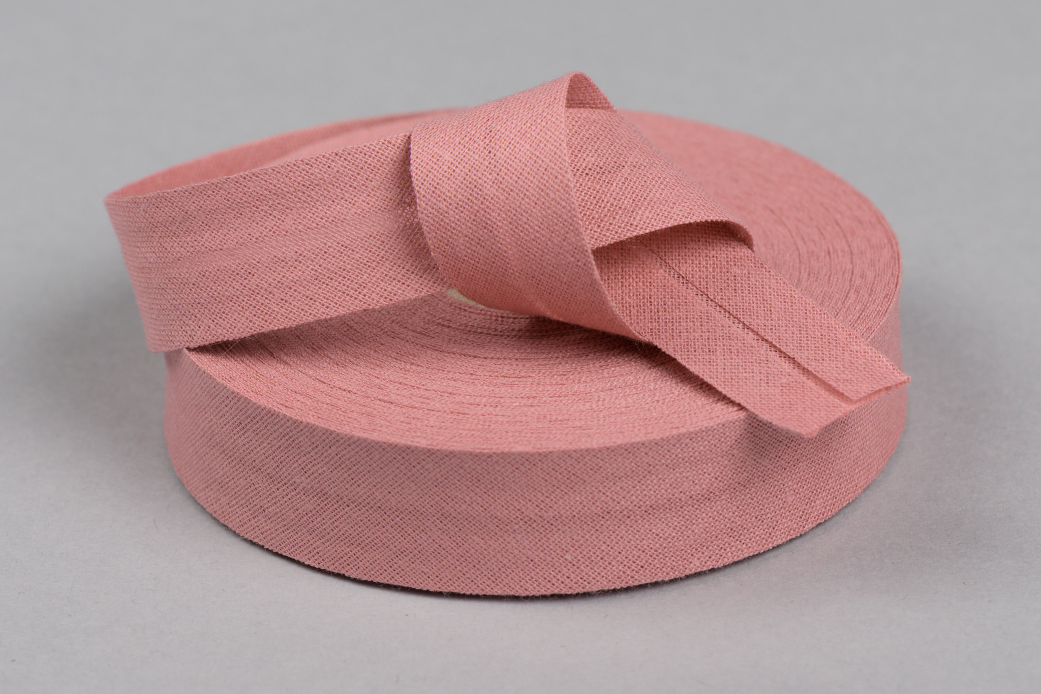 Biaisband Katoen Oud Roze 20mm