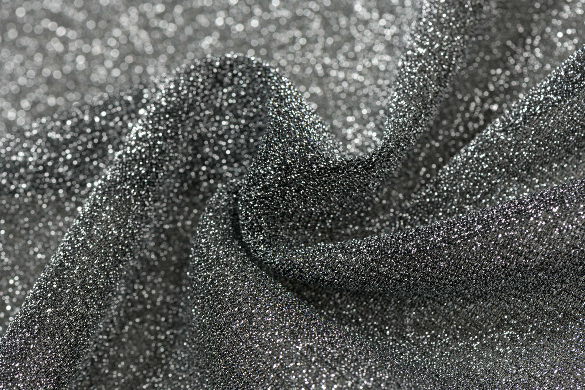 kunstmest vervormen masker Lurex glitter zwart - Stoffen Online
