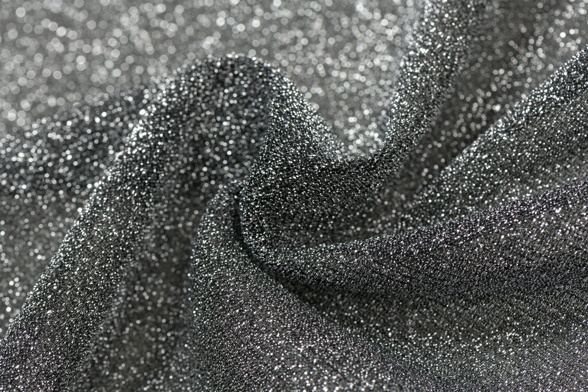 Lurex glitter zwart-zilver