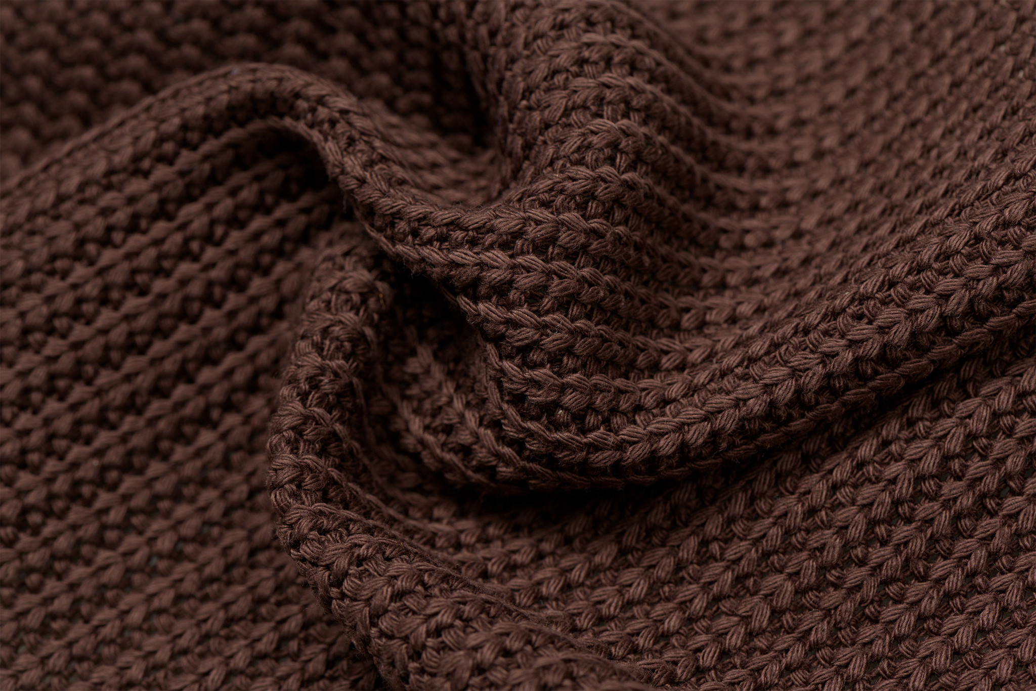 Gebreide stof, Big Knit Cable Bruin