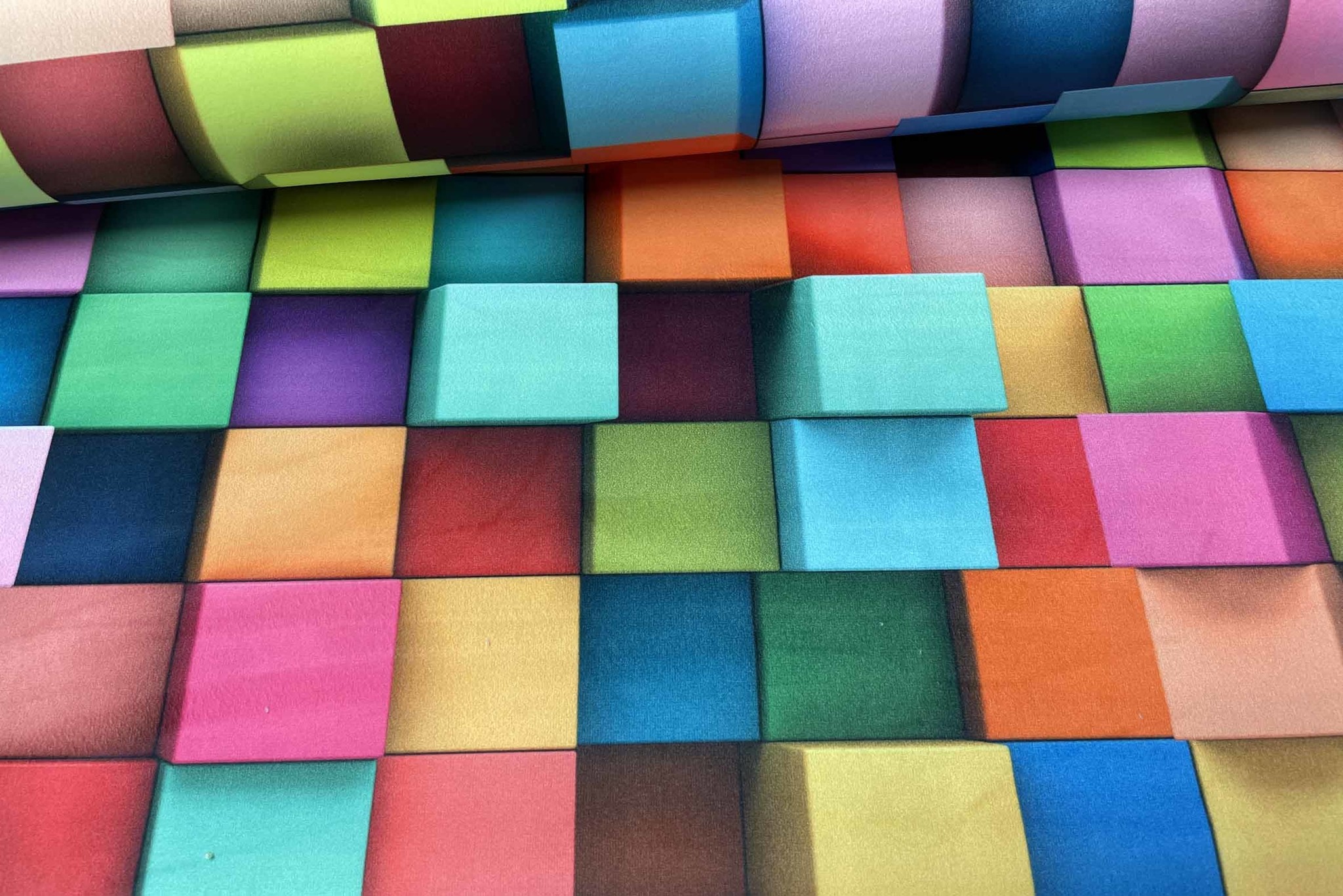 Fluweel velvet abstract blokken