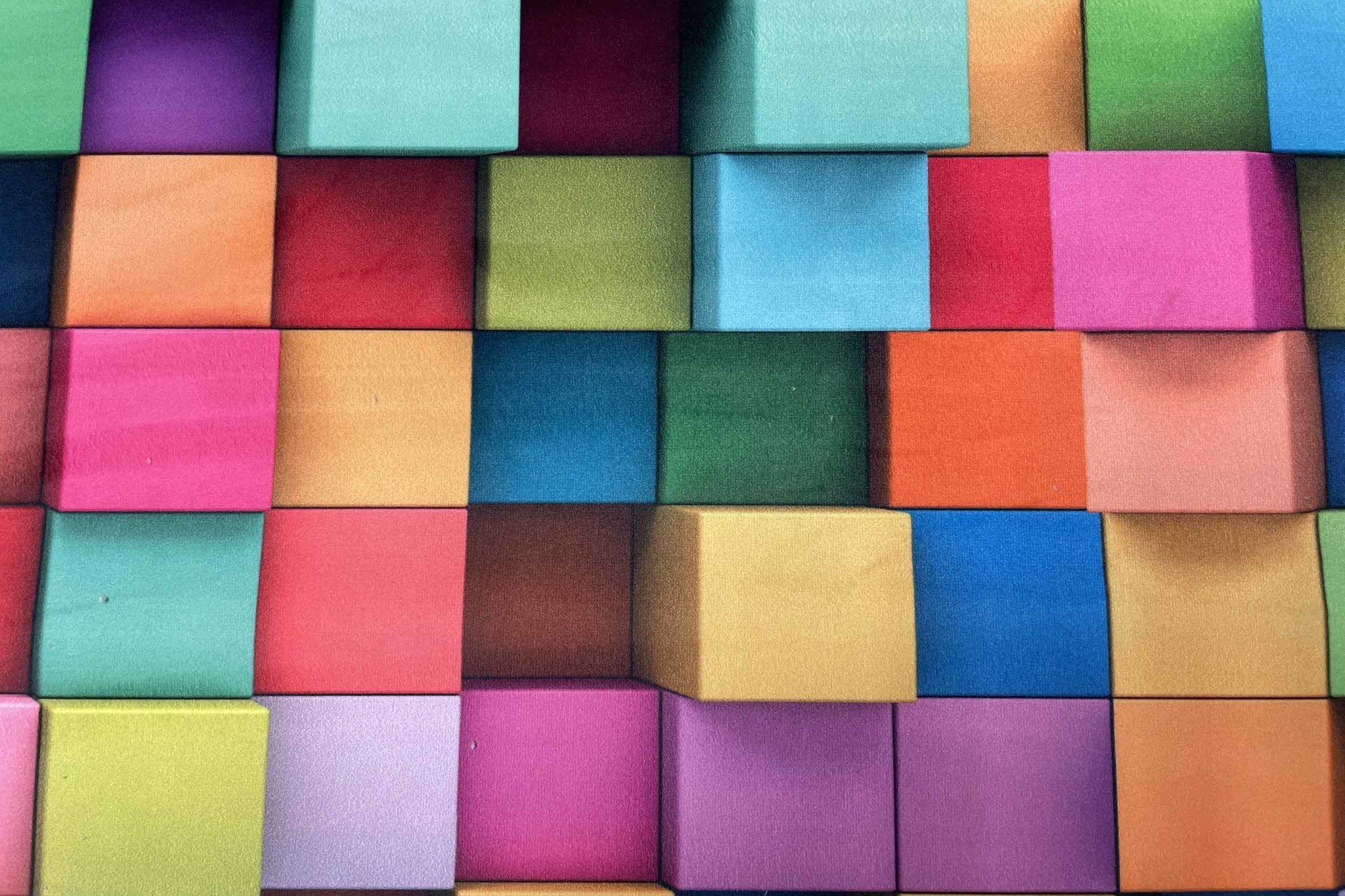 Fluweel velvet abstract blokken