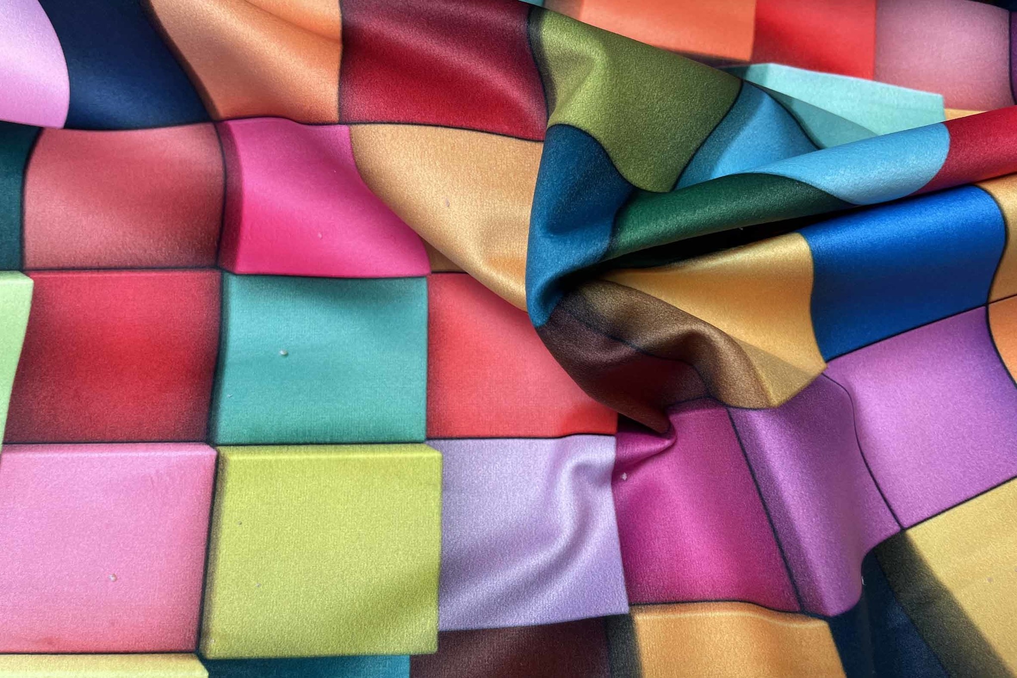 Fluweel velvet abstract blokken