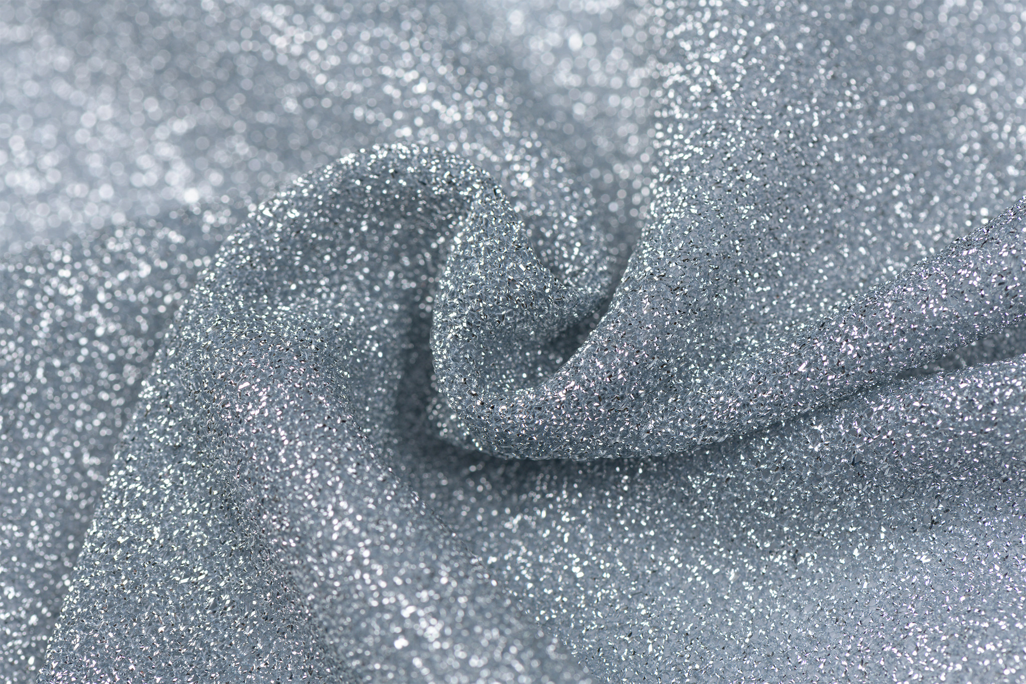 Lurex glitter zilverblauw