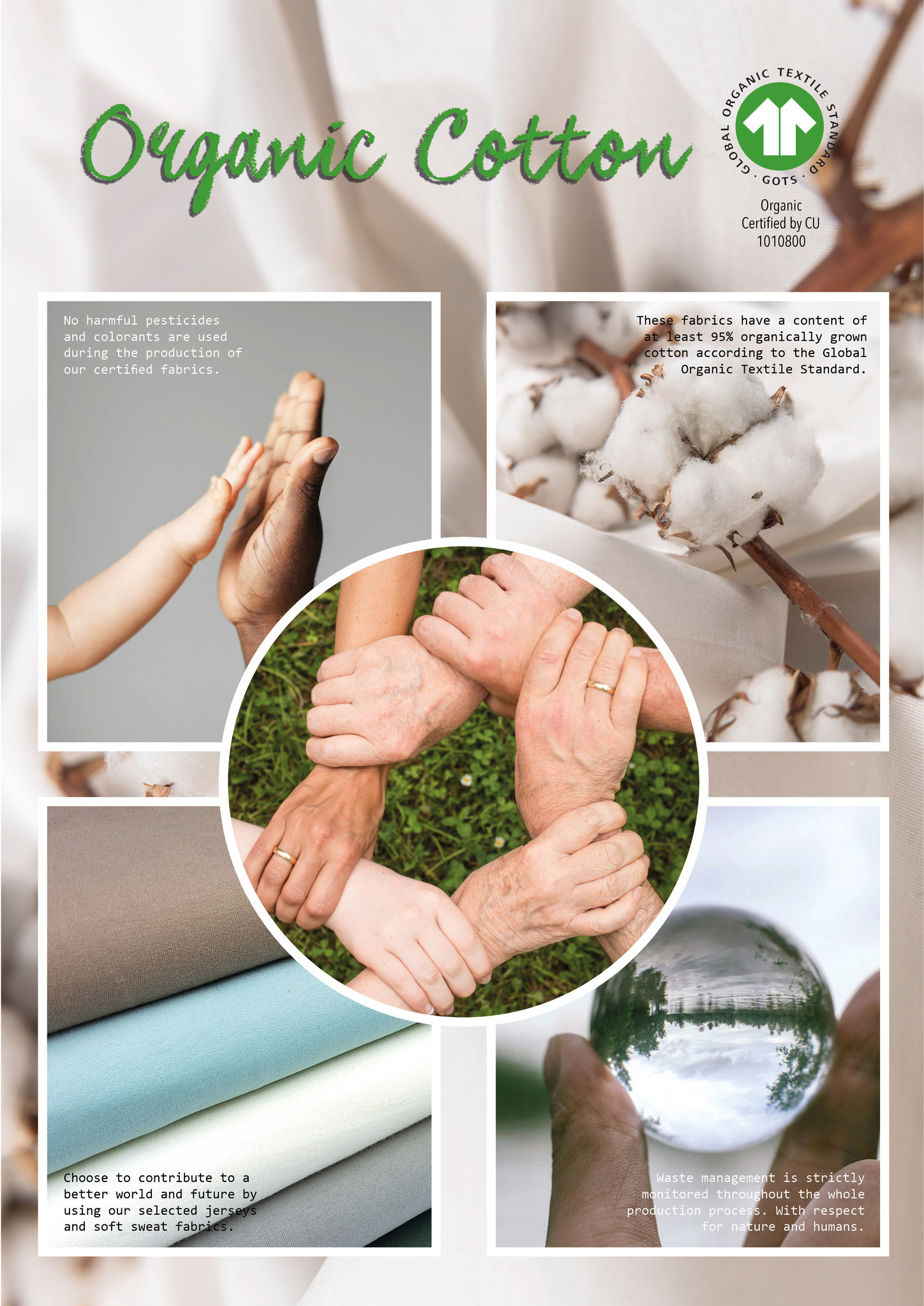 Organic Jersey Uni / Effen Kobaltblauw