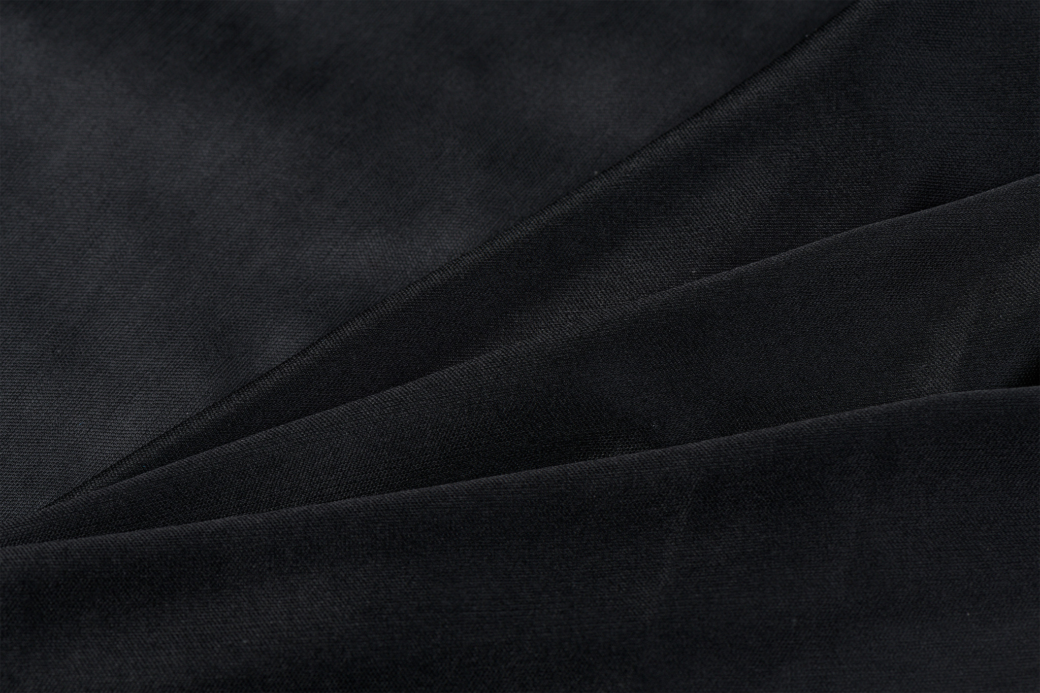 Charmeuse Stretch Voering Stof Zwart