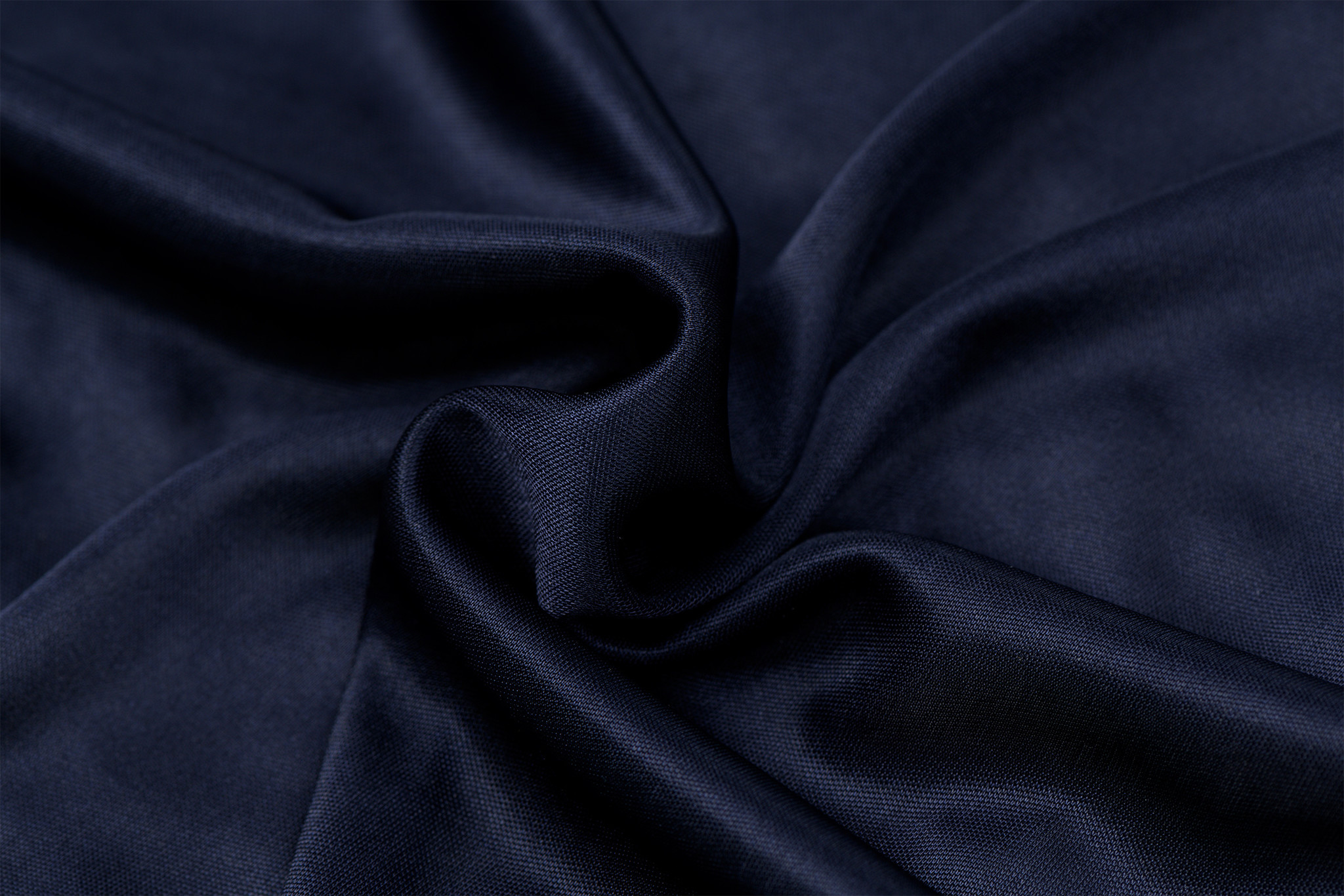 Charmeuse Stretch Voering Stof Marine