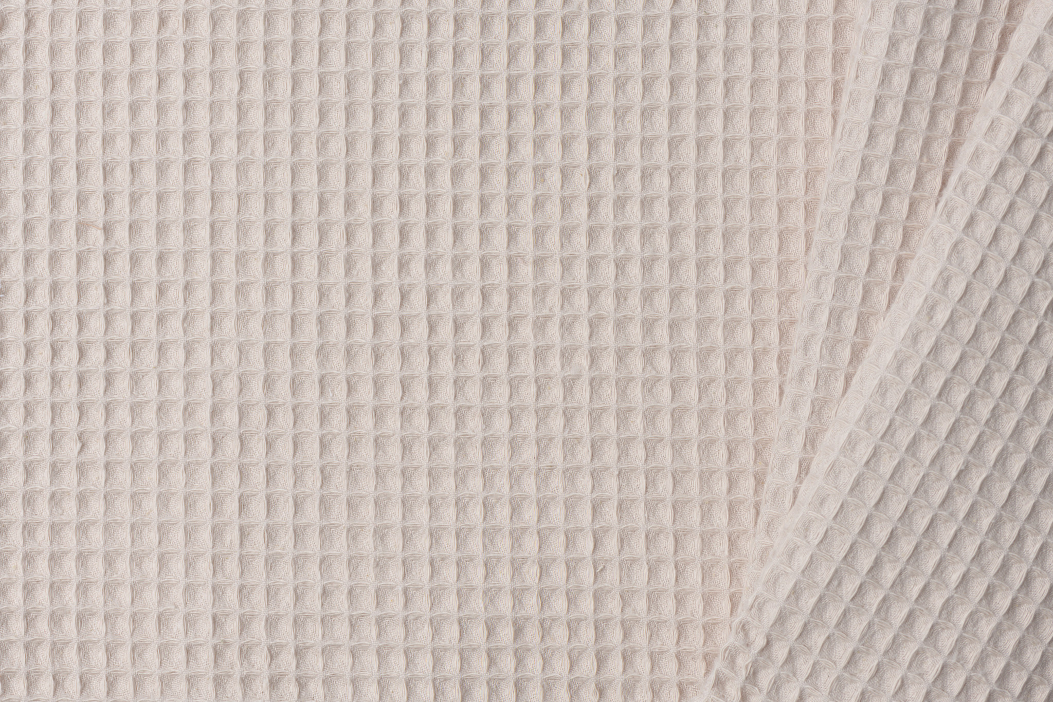 Wafelkatoen Pique Licht Beige