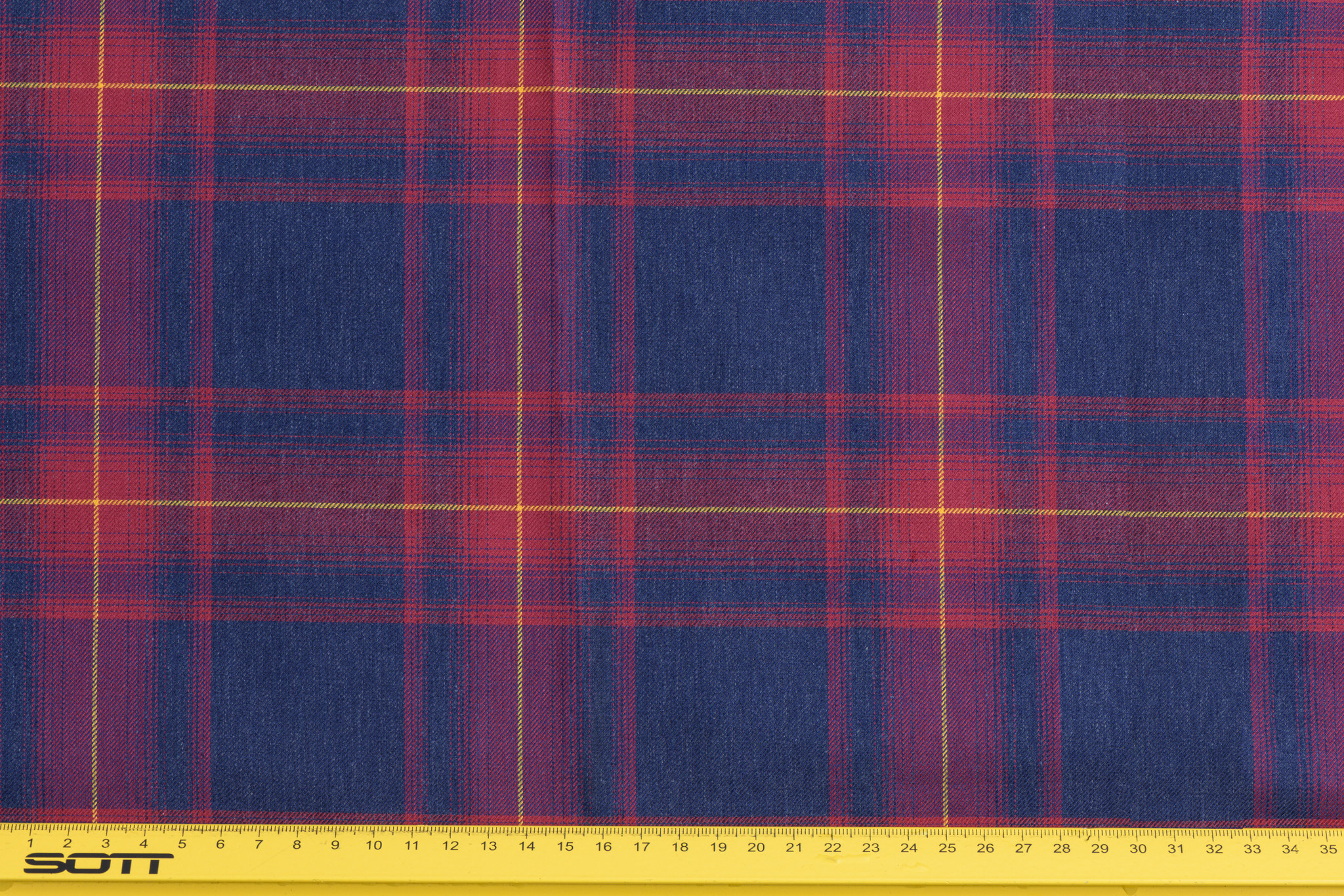 Schotse ruit katoen donkerblauw