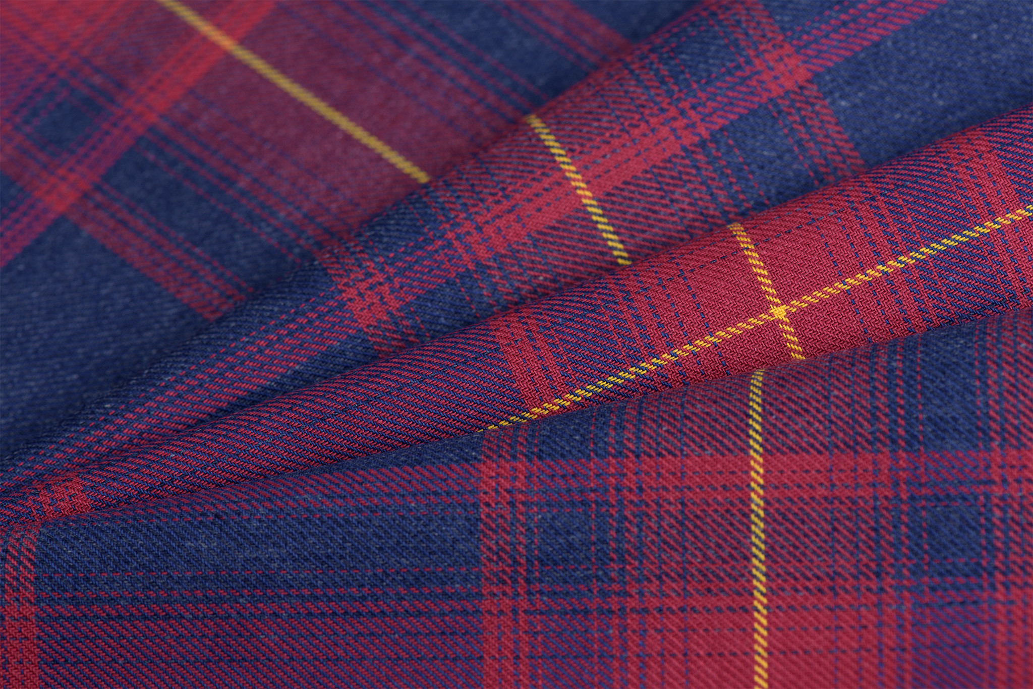 Schotse ruit katoen donkerblauw