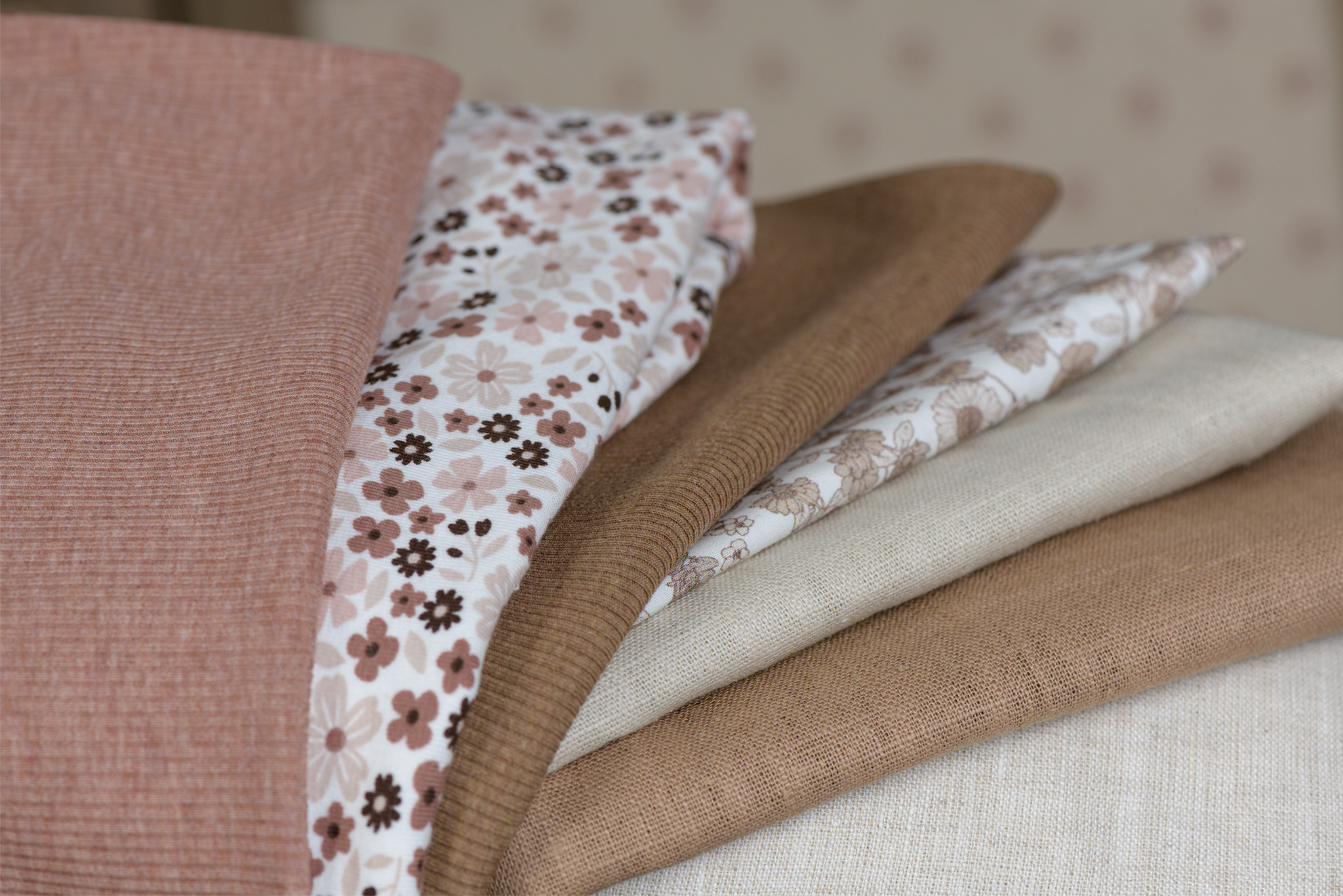 Rib Jersey Stof Oud Roze Melange