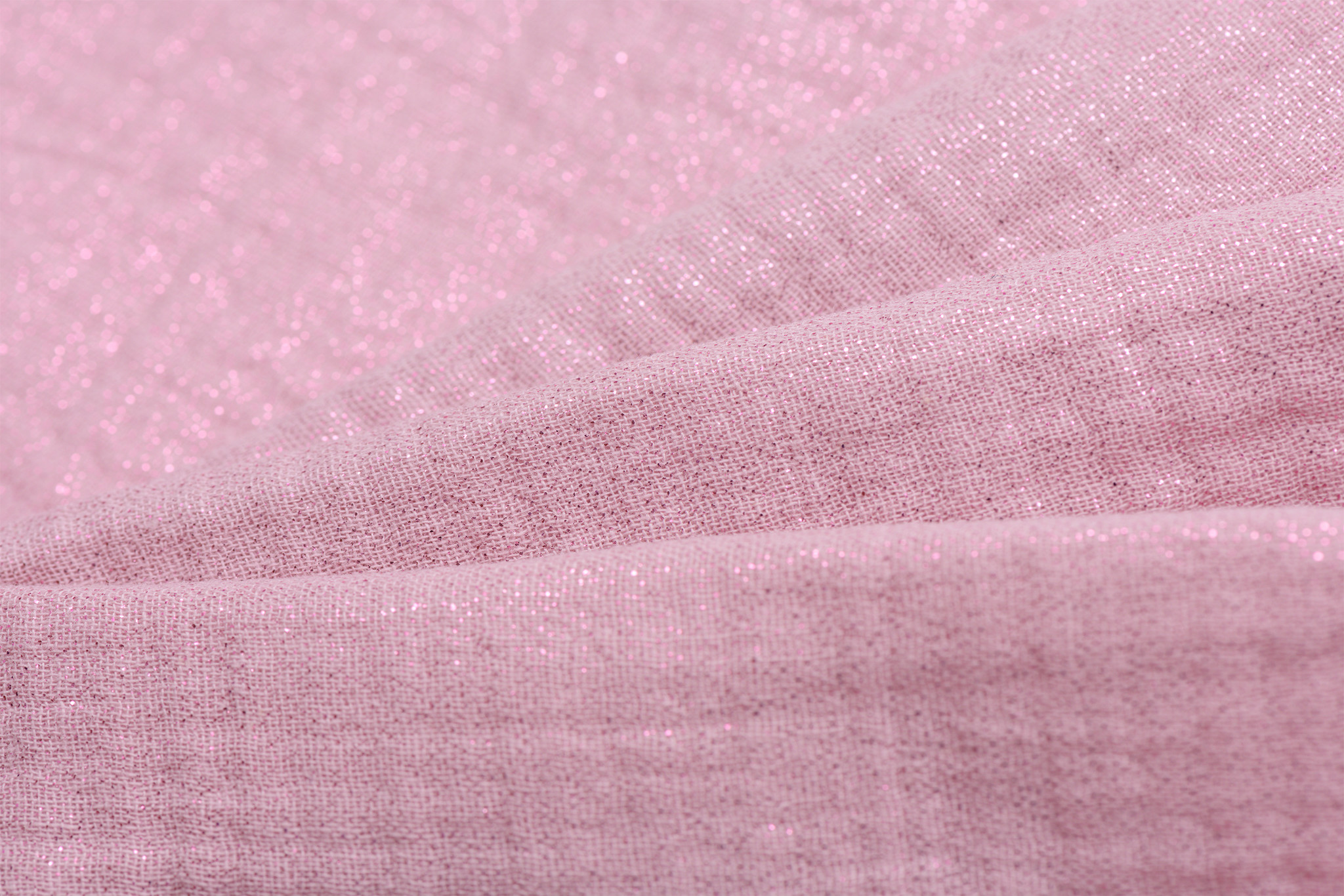 Double gauze katoen glitter licht oud rose