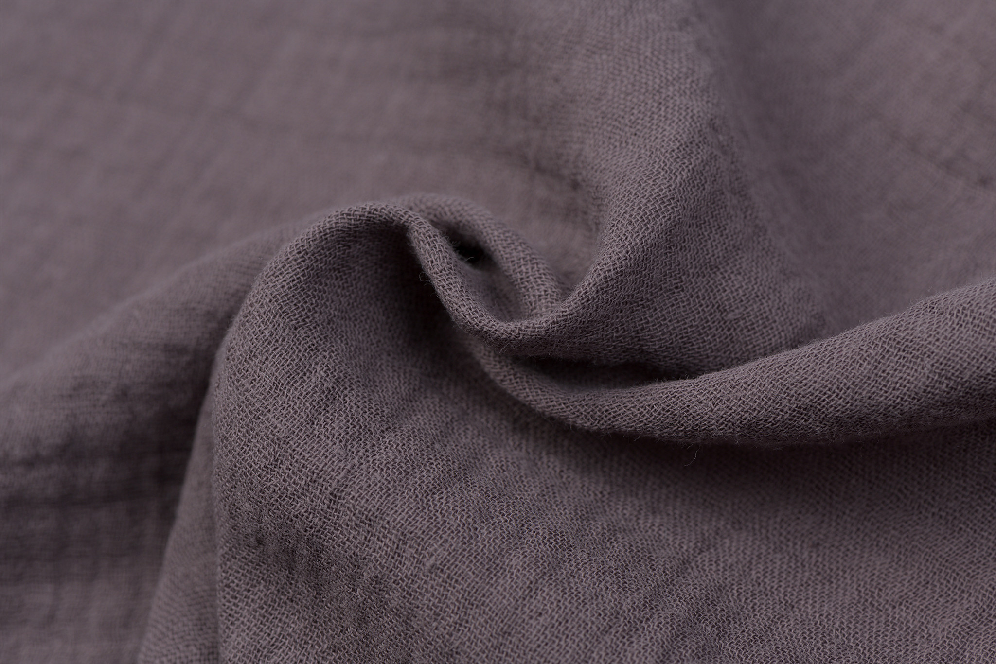 Baby Cotton / Mousseline Uni / Effen Donker Mauve