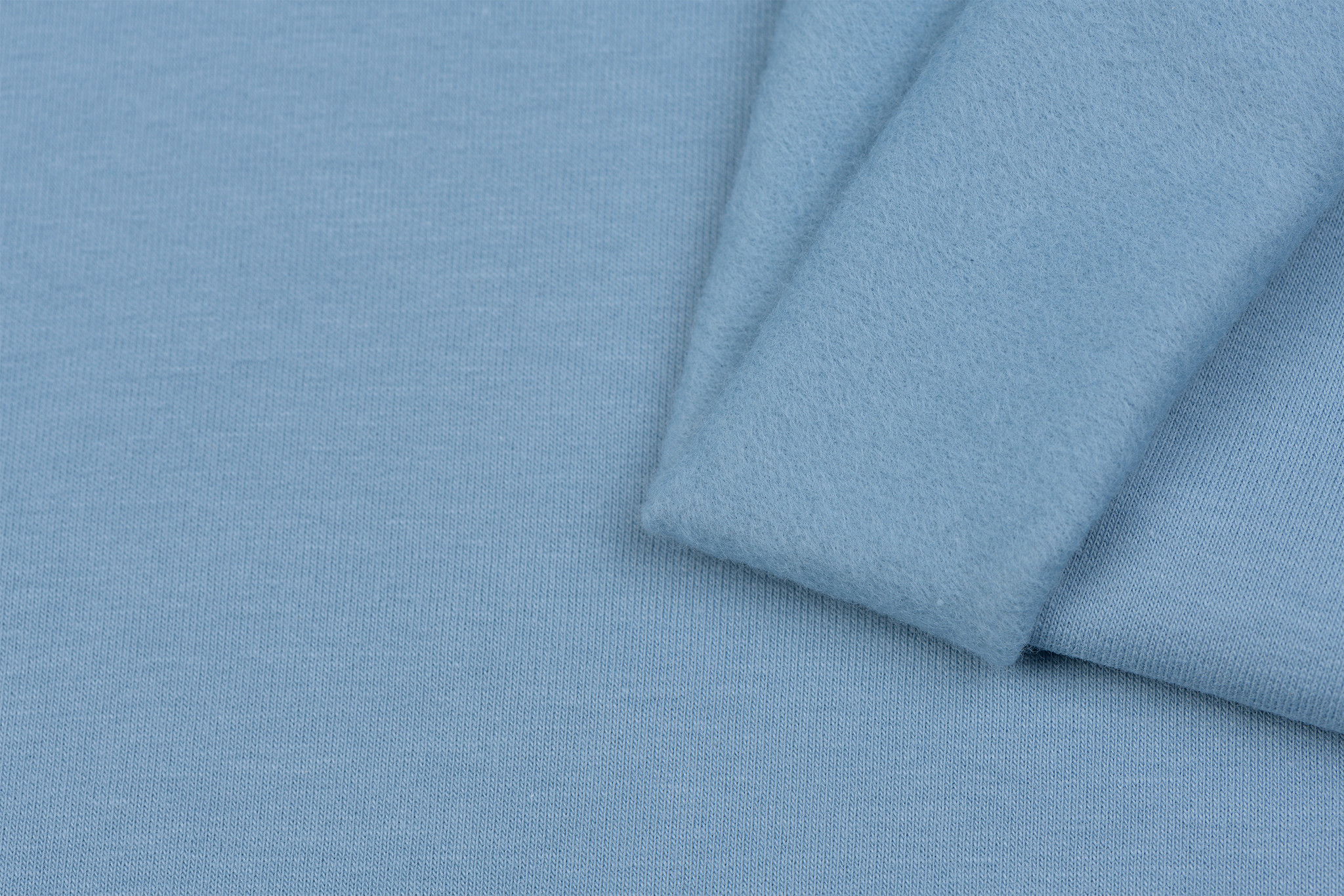 Organic French Terry Brushed Uni / Effen Licht Jeans