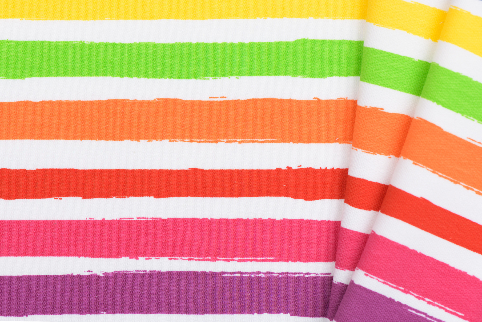 French Terry Regenboog Strepen