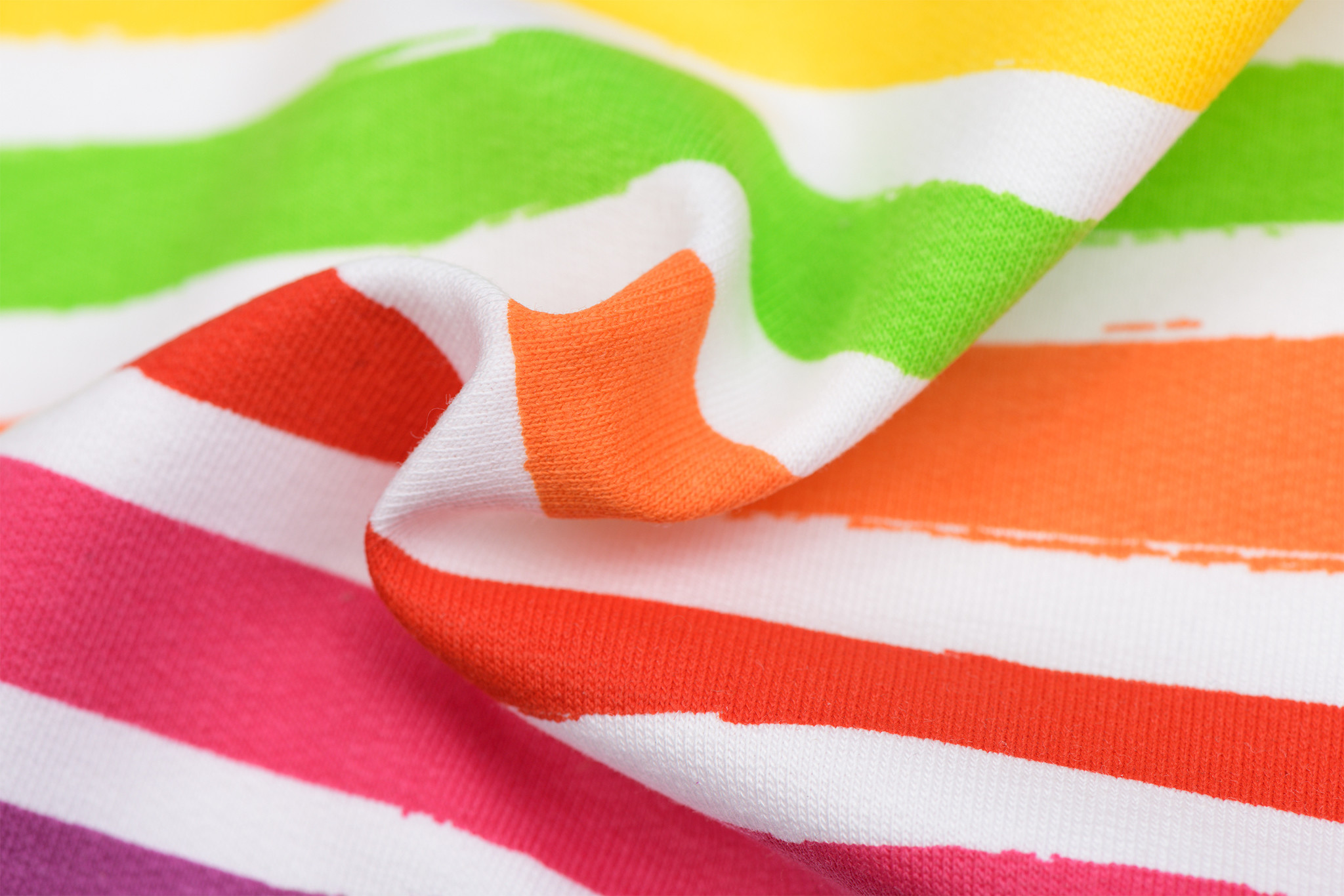 French Terry Regenboog Strepen