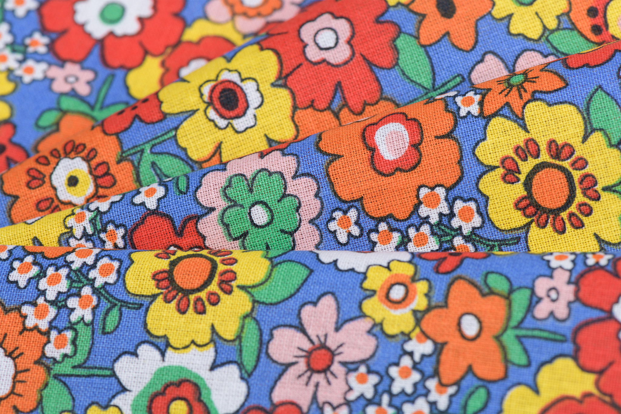 Katoen Retro Bloemen Popette Multi