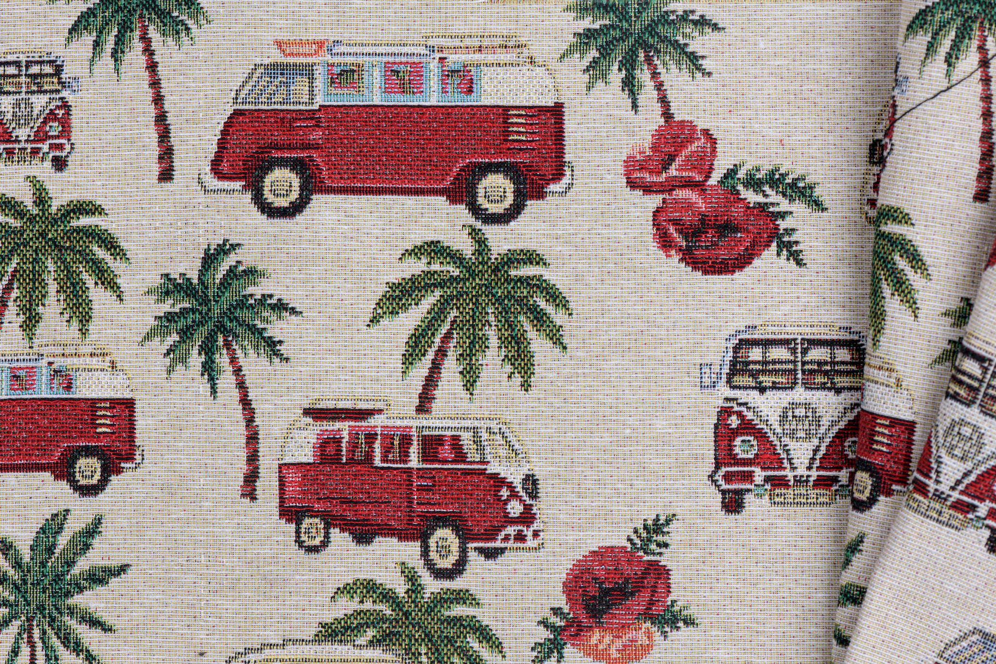Gobelin Stof Vintage Camper