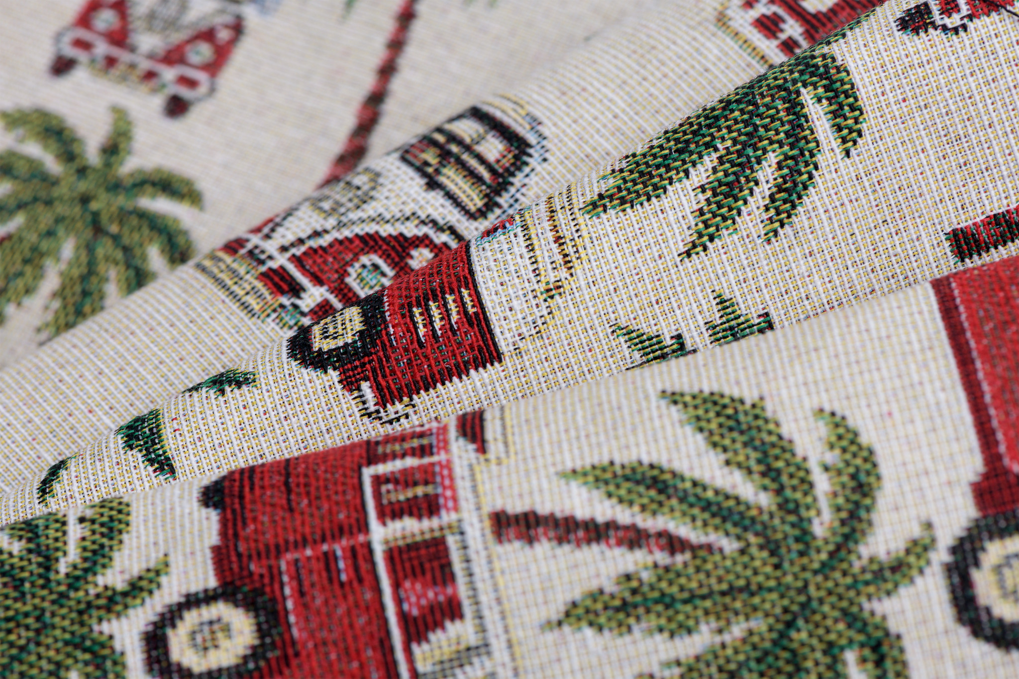 Gobelin Stof Vintage Camper