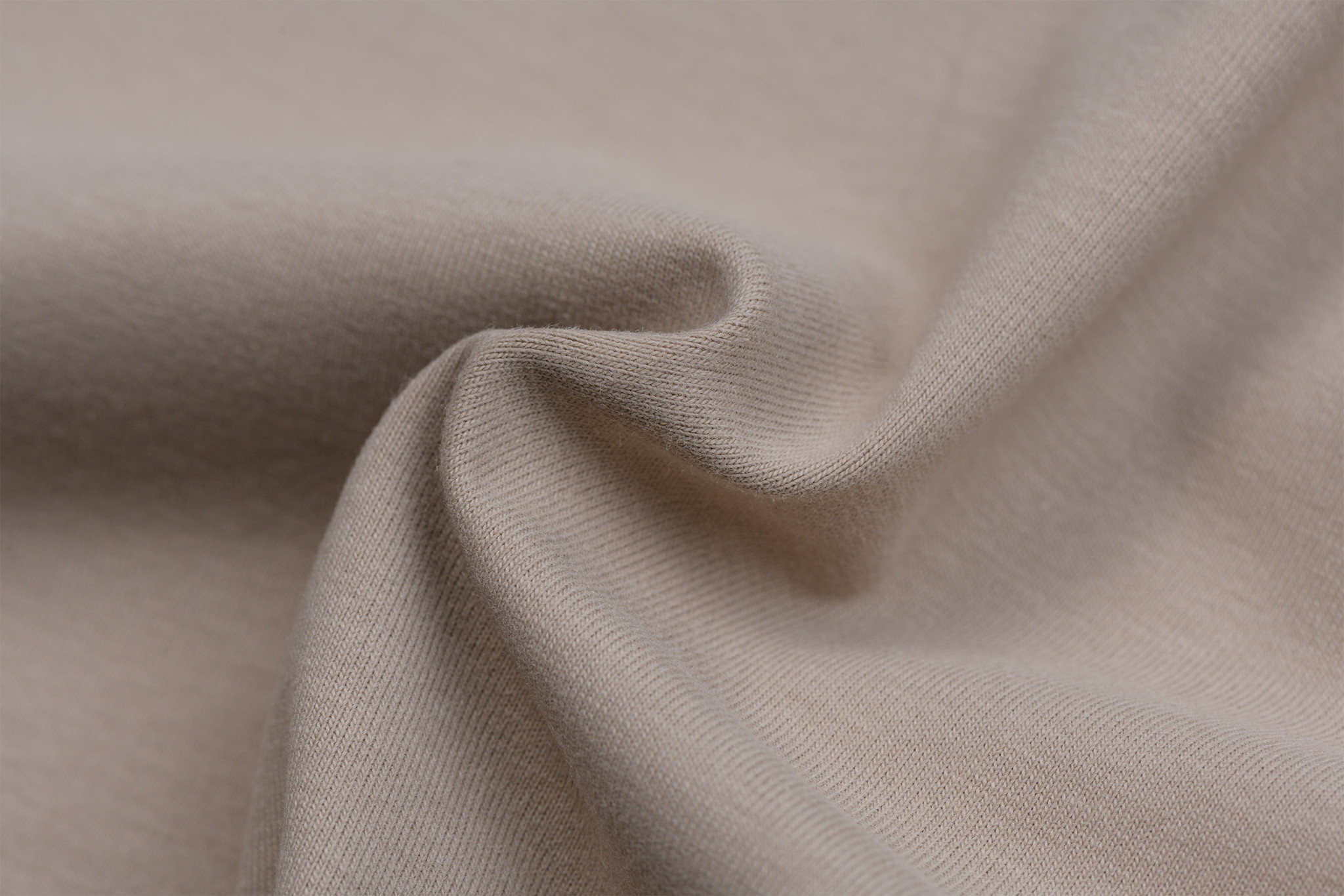 Biologische Katoenen Jersey Stof Donker Beige
