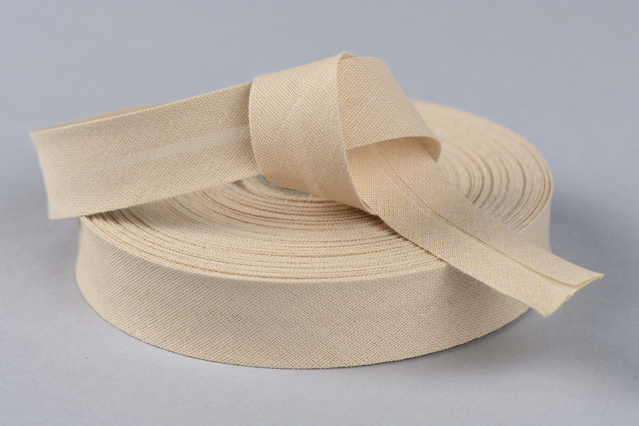 Biaisband Katoen Beige 20mm
