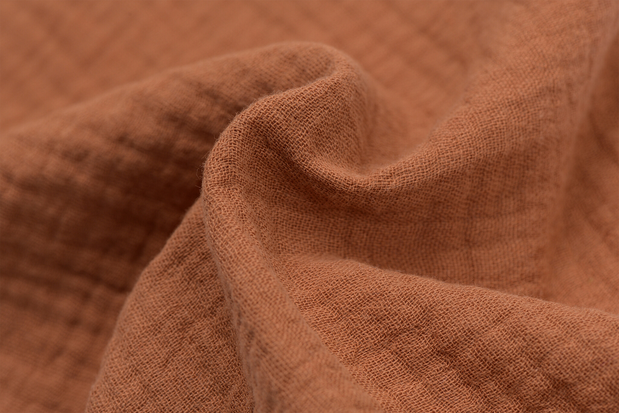 Baby Cotton / Mousseline Uni / Effen Cognac