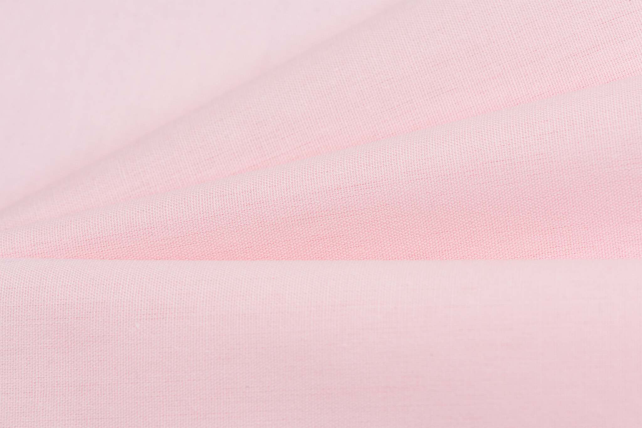 Organic Katoen Poplin Uni / Effen Licht Rose