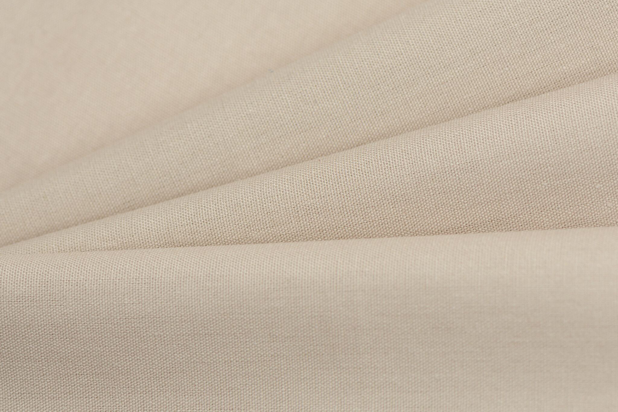 Organic Katoen Poplin Uni / Effen Beige