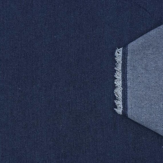 Donkerblauwe denim stof van biologisch katoen - Bo Weevil B.V