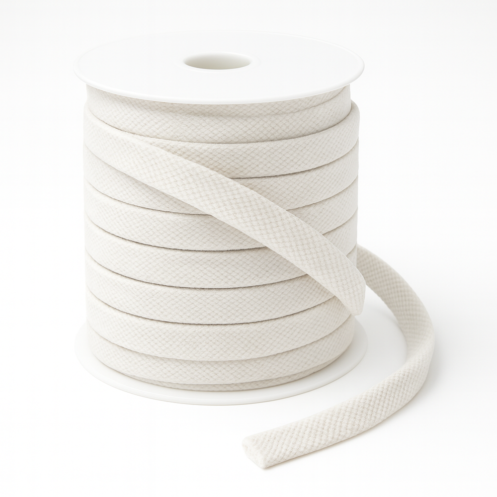 Bobbiny Premium gevlochten katoenen koord - 9 mm x 100 m - veelzijdig macramé koord voor breien, weven, doe-het-zelf knutselen en woondecoratie - hoogwaardig kleurrijk knutselkoord - warm beige