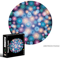 Round flat puzzle 1000 pieces- firework