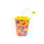 Cup with lid and straw emoticon 250ml