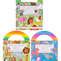 Animal coloring book with stickers 13x10cm