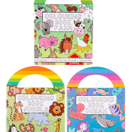 Animal coloring book with stickers 13x10cm