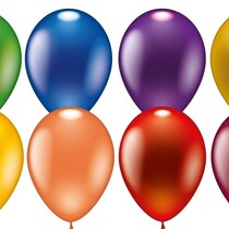 Metallic ballonnen 8 stuks 25cm