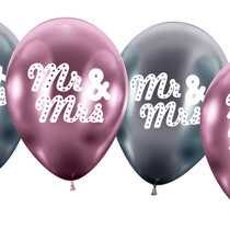 Mr. & Mrs. Metallic Ballonnen 4 stuks 33cm