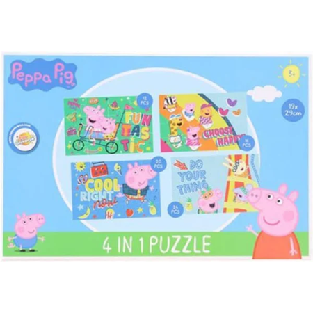 Paw Patrol / Peppa pig puzzel 4 in 1 4x20x30cm