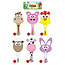 Paddle ball wood farm animals 22cm