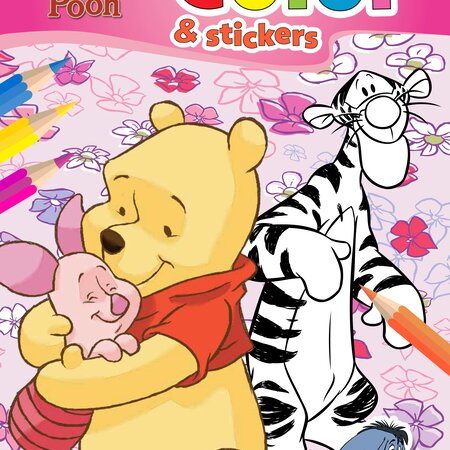Disney - color & stickers coloring book